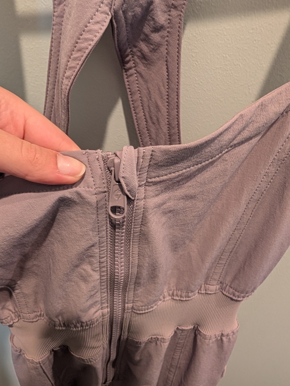 NWOT Popflex Take a Hike Overalls - Dusty Mauve Wide-Leg Utility Jumpsuit Sz XS - Picture 7 of 8